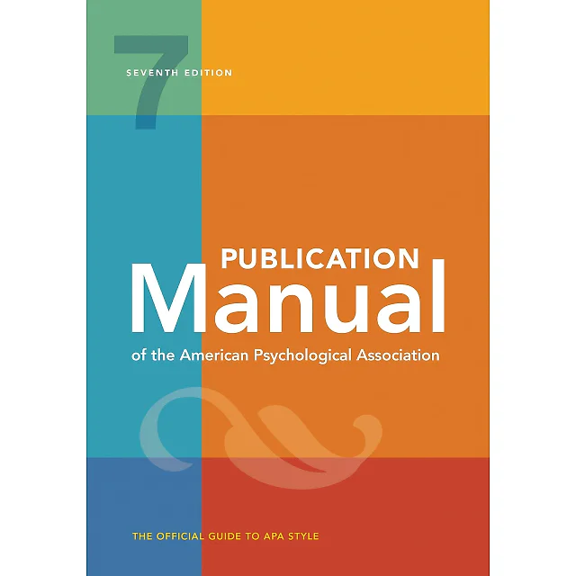 Publication Manual Of The American Psychological Association 7Th Edition