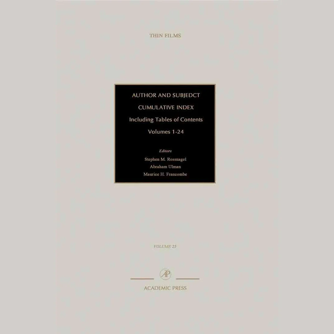 Author and Subject Cumulative Index, Including Tables of Contents: Subject and Author Cumulative Index, Volumes 1-24