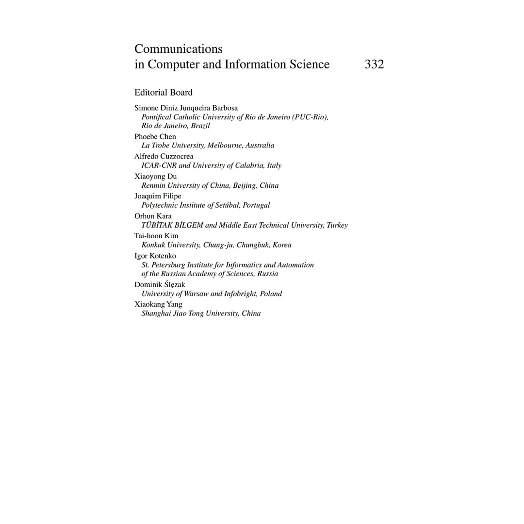 Contemporary Research on E-business Technology and Strategy: International Conference, iCETS 2012, Tianjin, China, August 29-31, 2012, Revised Selected Papers