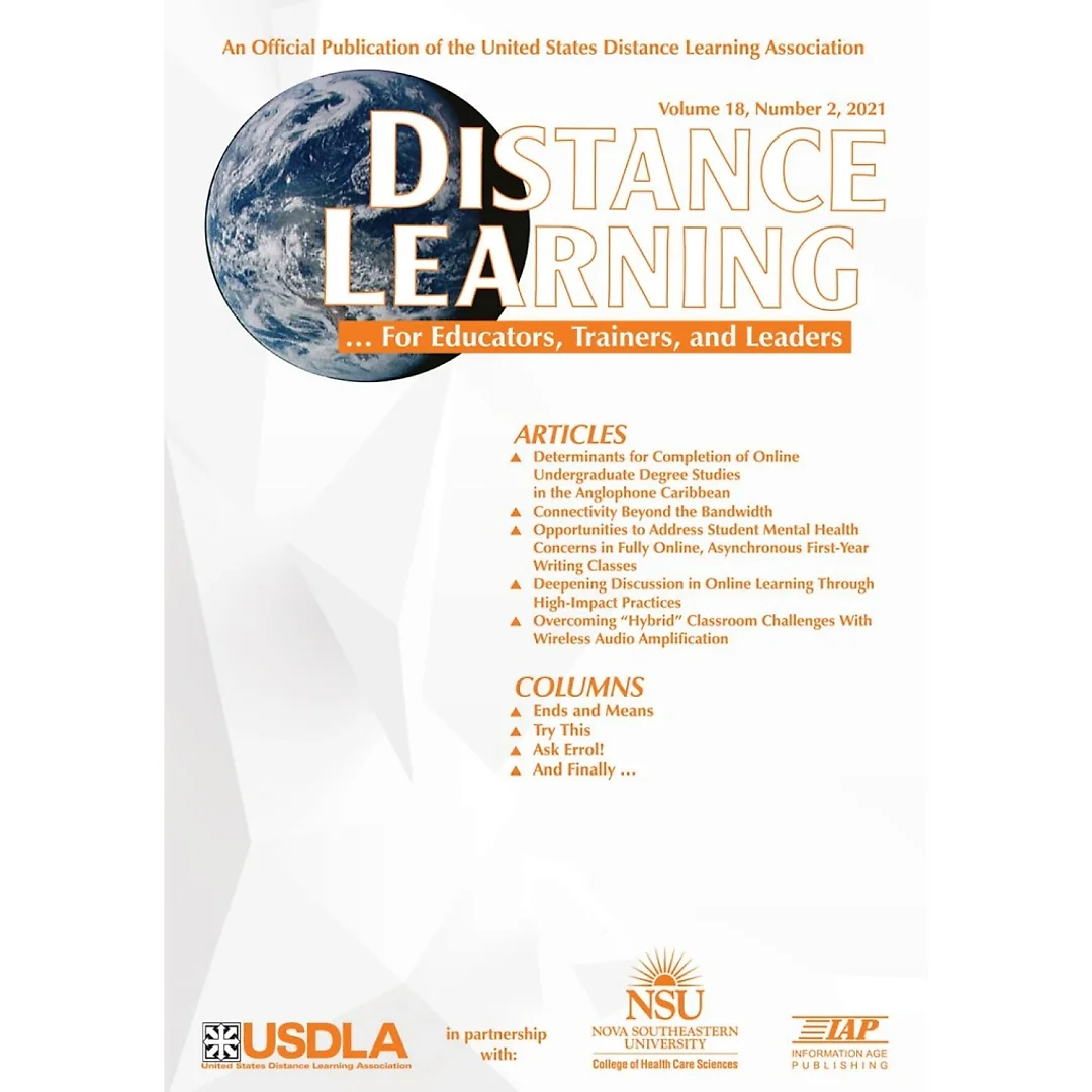 Distance Learning: Volume 18 #2