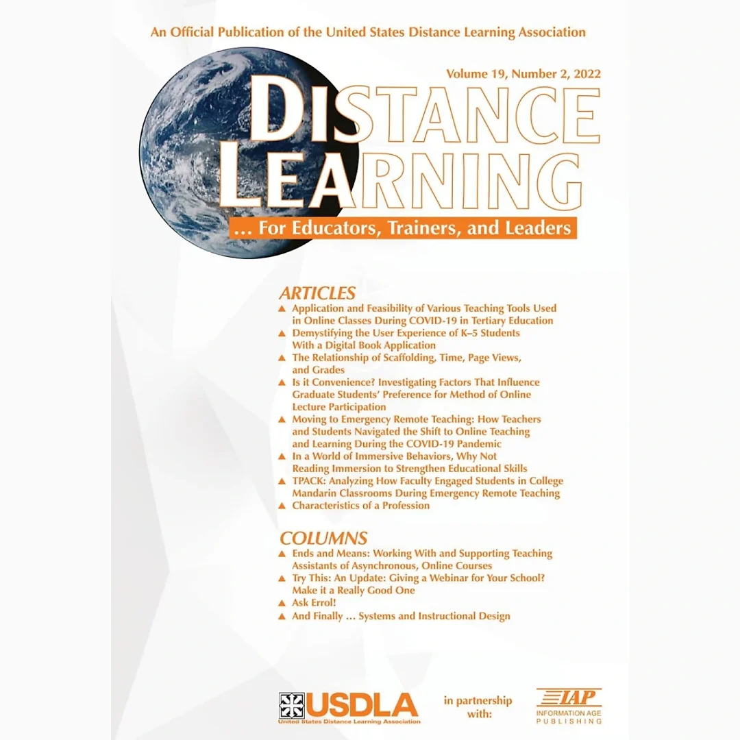 Distance Learning: Volume 19 #2