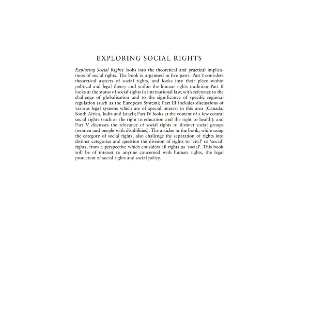 Exploring Social Rights: Between Theory and Practice