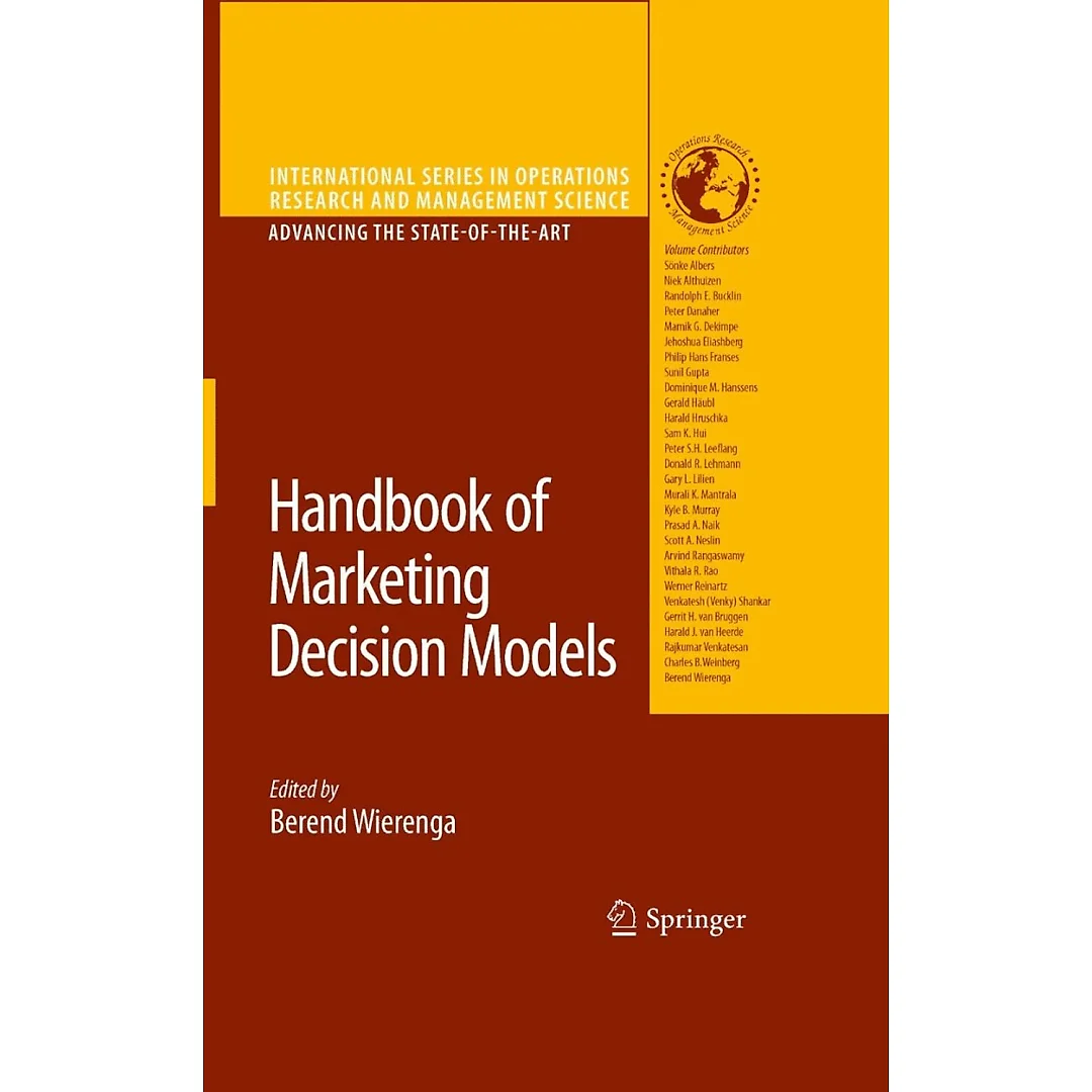 Handbook of Marketing Decision Models