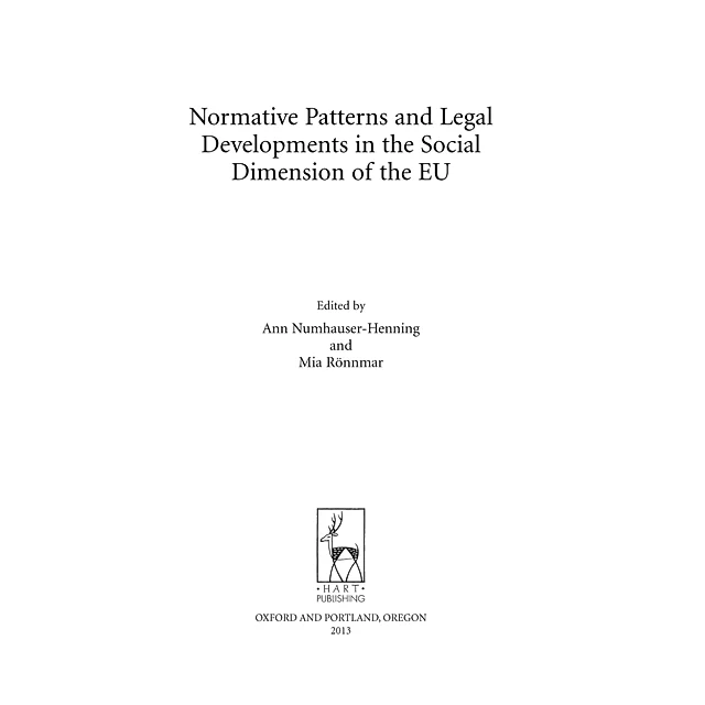 Normative Patterns and Legal Developments in the Social Dimension of the EU
