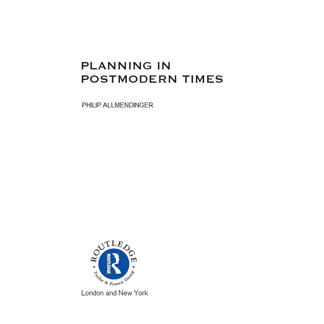 Planning in Postmodern Times