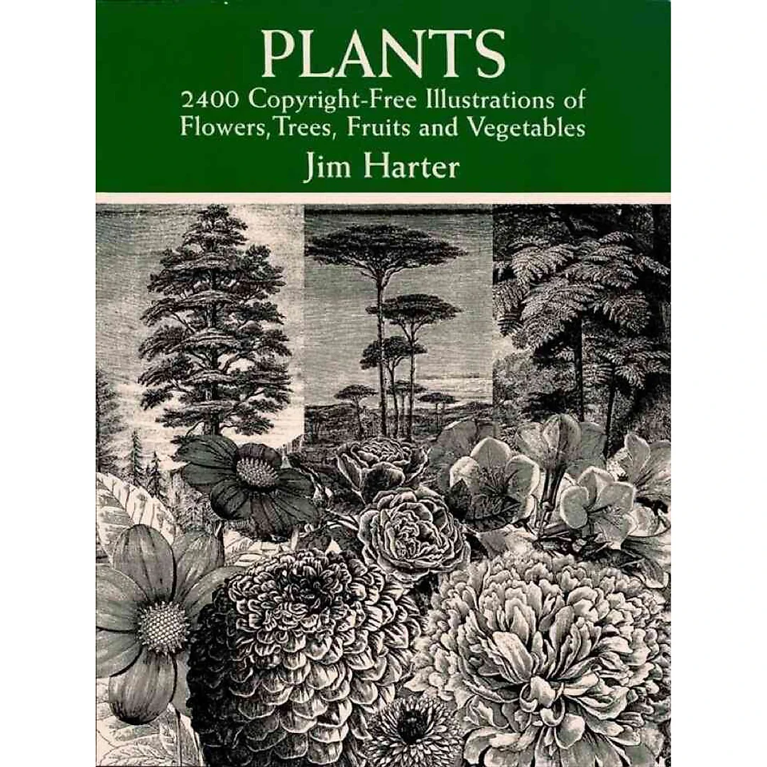 Plants: 2400 Royalty-Free Illustrations of Flowers Trees Fruits and Vegetables