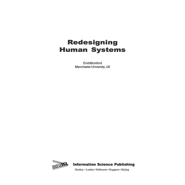 Redesigning Human Systems