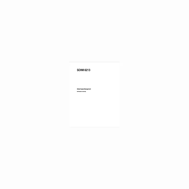 SCHM 6213: GLOBAL SUPPLY MANAGEMENT-GILBER NYAGA