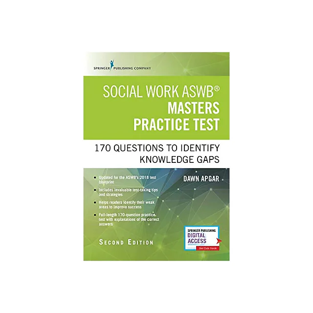 Social Work Aswb Masters Practice Test, Second Edition: 170 Questions to Identify Knowledge Gaps (Book + Free App)