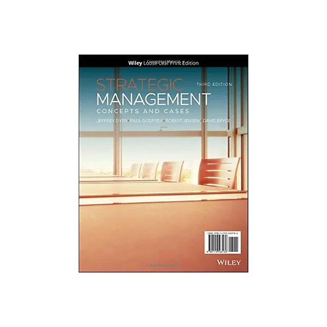 Strategic Management Concepts and Cases 3rd Edition by Jeffrey H Dyer