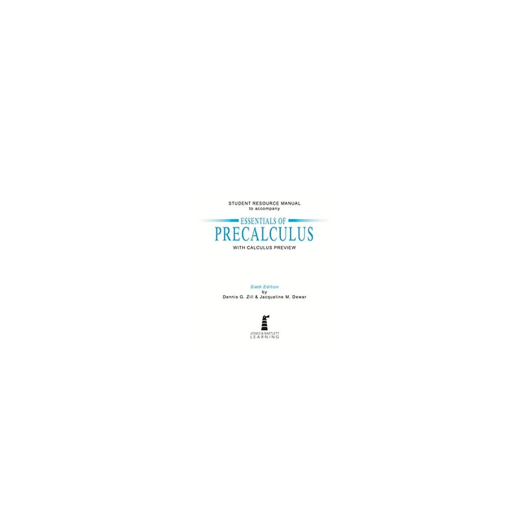 Student Resource Manual to Accompany Essentials of Precalculus with Calculus Previews