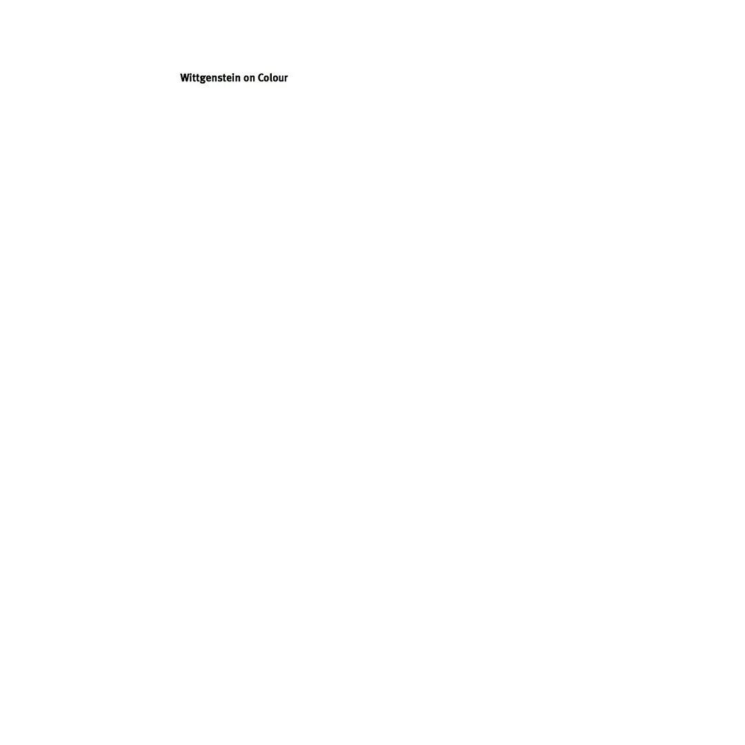 Wittgenstein on Colour