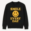Men's Sweatshirt with 'SMILE EVERY DAY' Positive Slogan Print
