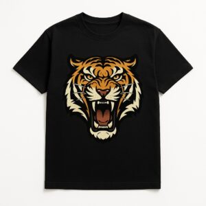 Roaring Tiger Graphic T-Shirt - Bold Animal Print Tee for Men & Women