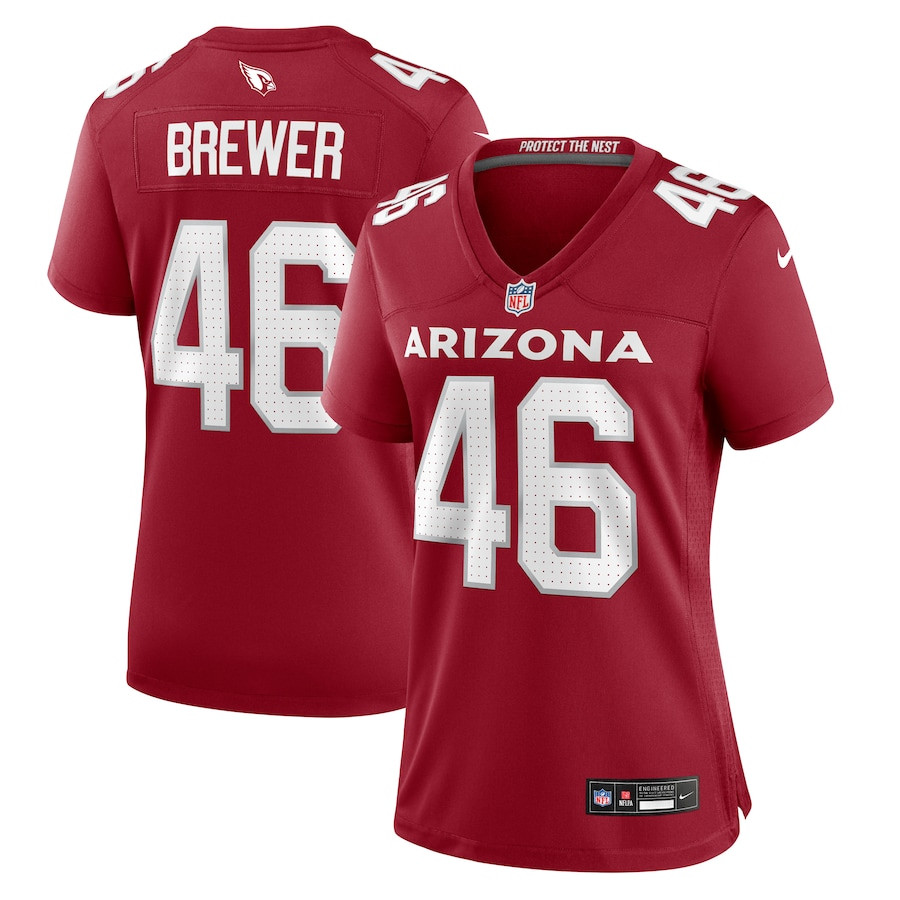Aaron Brewer 46 Arizona Cardinals Women's Game Jersey - Cardinal JS6398 nicesnker