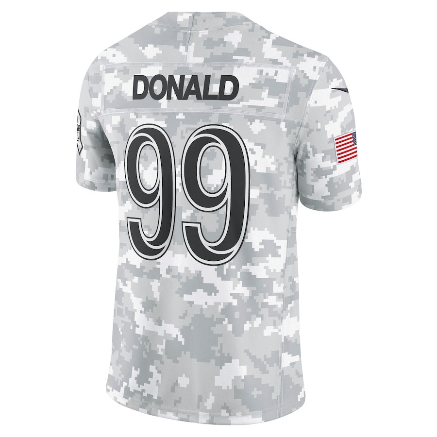 Aaron Donald 99 Los Angeles Rams 2024 Salute to Service Retired Player Limited Men Jersey - Arctic Camo JS7360 nicesnker - Image 3