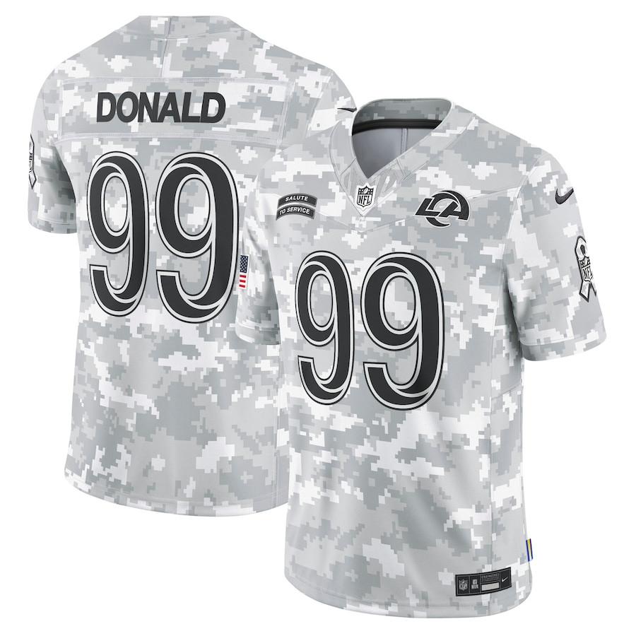 Aaron Donald 99 Los Angeles Rams 2024 Salute to Service Retired Player Limited Men Jersey - Arctic Camo JS7360 nicesnker