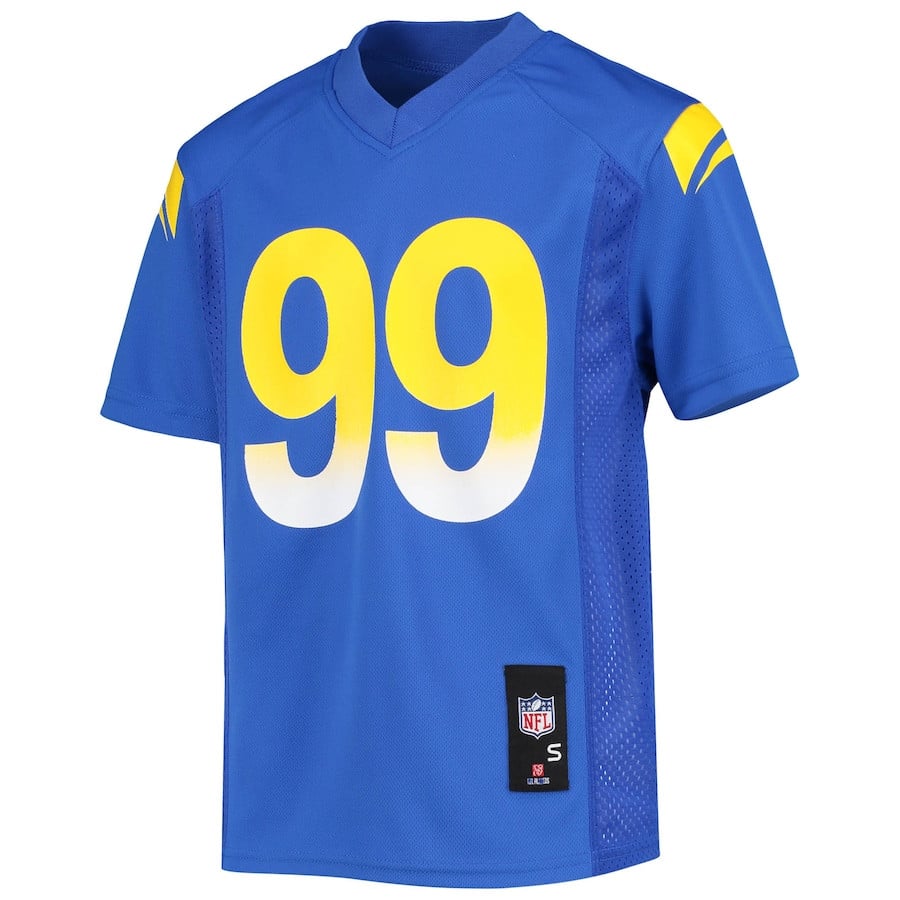 Alternative view of Aaron Donald 99 Los Angeles Rams YOUTH Jersey - Royal JS9434 nicesnker
