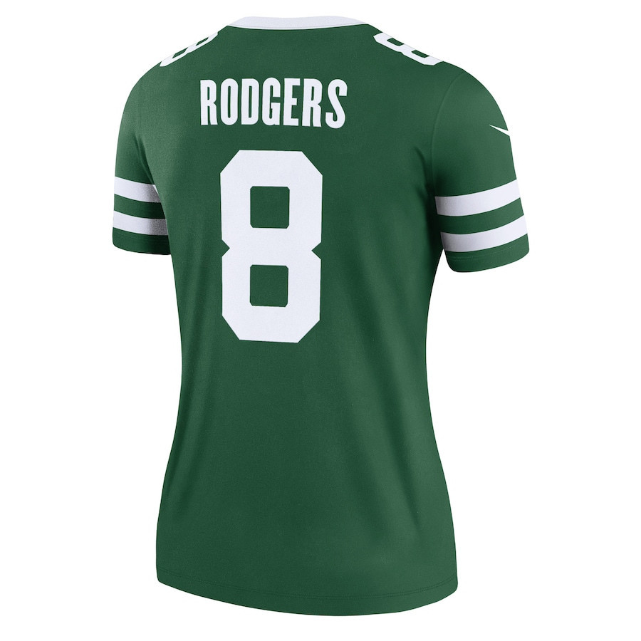 Aaron Rodgers 8 New York Jets Alternate Legend Jersey, Women Legacy Green JS2799 nicesnker - Image 3