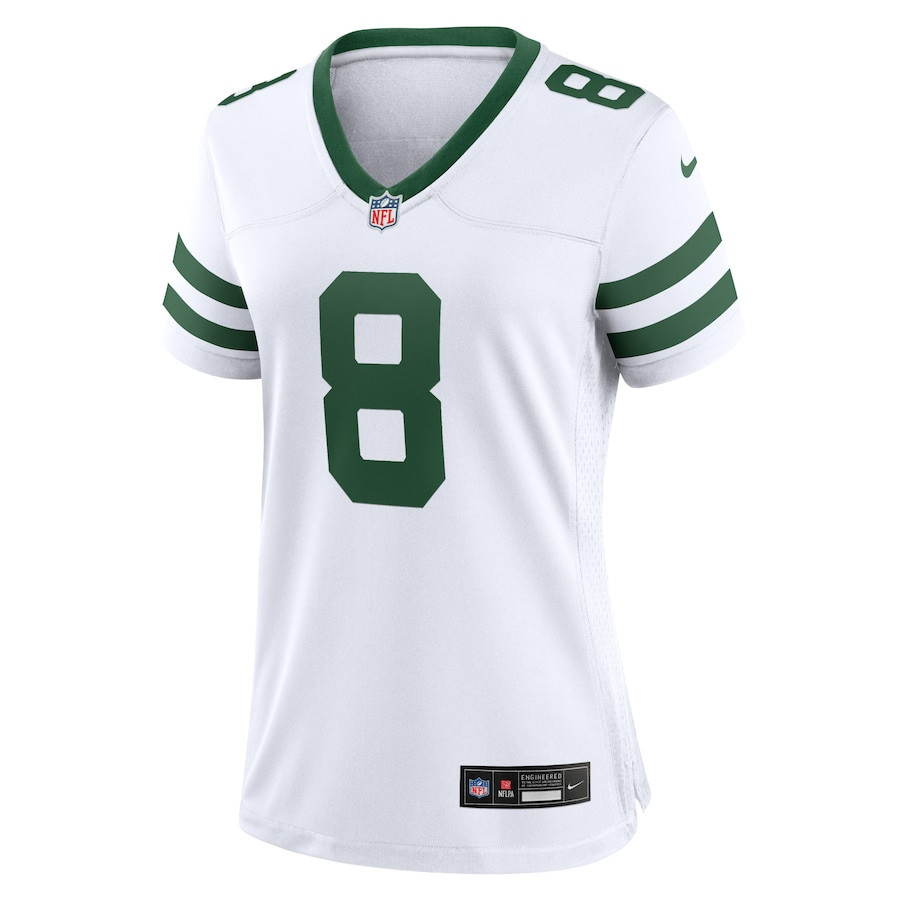 Alternative view of Aaron Rodgers 8 New York Jets Game Jersey - Women, White JS7599 nicesnker