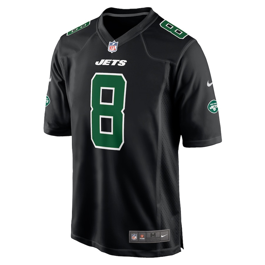 Alternative view of Aaron Rodgers 8 New York Jets Men Fashion Game Jersey - Black JS6994 nicesnker