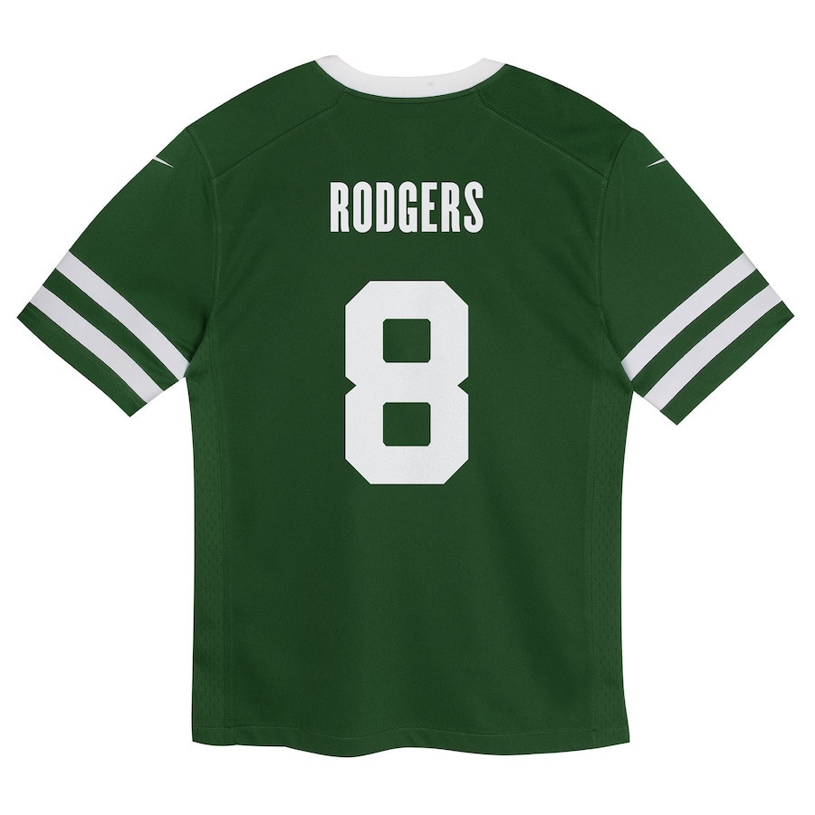 Aaron Rodgers 8 New York Jets Youth Game Jersey, Legacy Green JS3960 nicesnker - Image 3