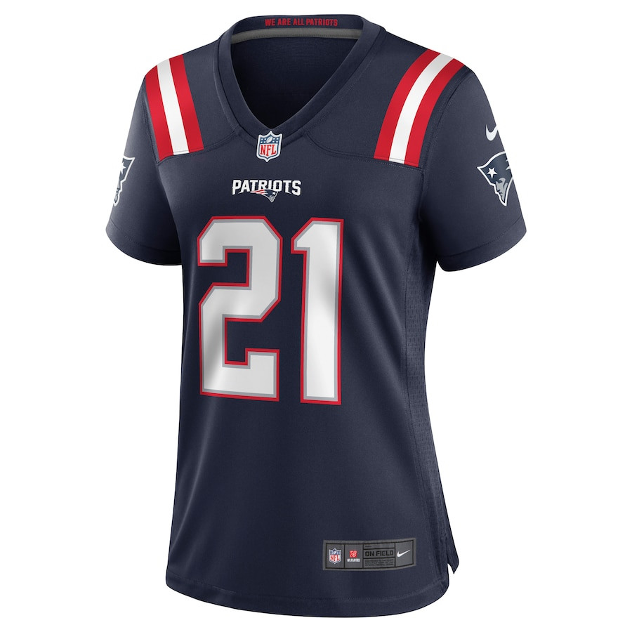 Alternative view of Adrian Phillips 21 New England Patriots Women Game Jersey - Navy JS7427 nicesnker