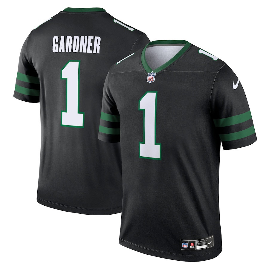 Ahmad Sauce Gardner 1 New York Jets Alternate Legend Jersey - Men, Legacy Black JS2107 nicesnker