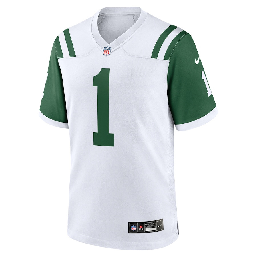 Alternative view of Ahmad Sauce Gardner 1 New York Jets Classic Alternate Game Men Jersey - White JS8481 nicesnker
