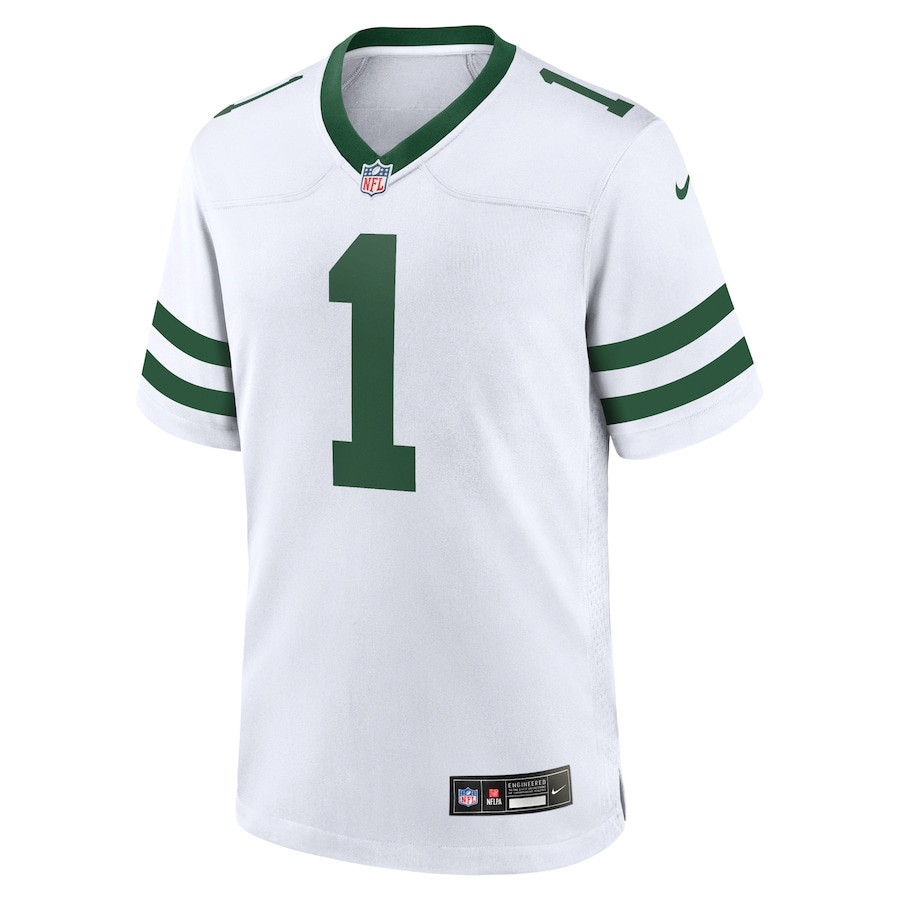 Alternative view of Ahmad Sauce Gardner 1 New York Jets Game Jersey - Men, Legacy White JS2313 nicesnker