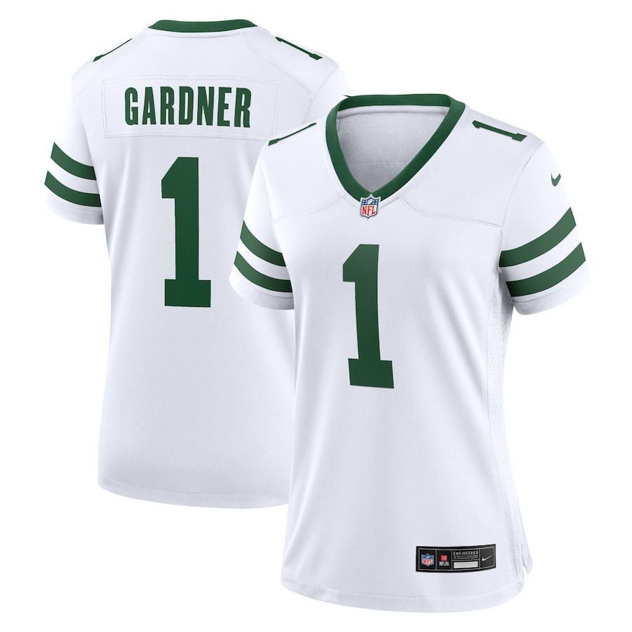 Ahmad Sauce Gardner 1 New York Jets Game Women Jersey - Legacy White JS4520 nicesnker