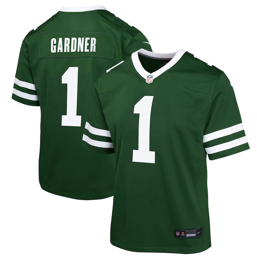 Ahmad Sauce Gardner 1 New York Jets Game YOUTH Jersey - Legacy Green JS4628 nicesnker