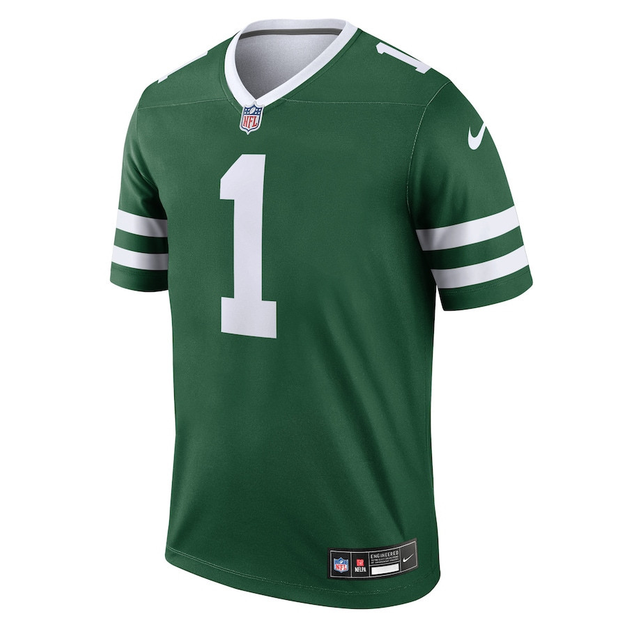 Alternative view of Ahmad Sauce Gardner 1 New York Jets Legend Jersey - Men, Legacy Green JS4257 nicesnker
