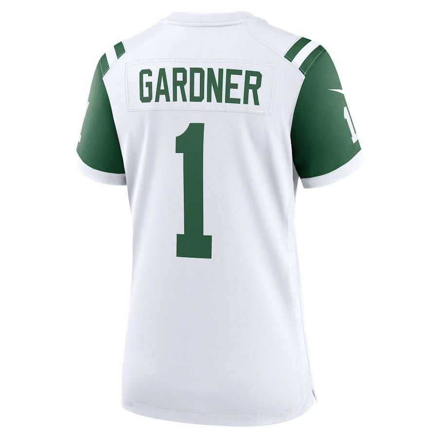 Ahmad Sauce Gardner 1 New York Jets Women's Classic Alternate Game Jersey - White JS5973 nicesnker - Image 3