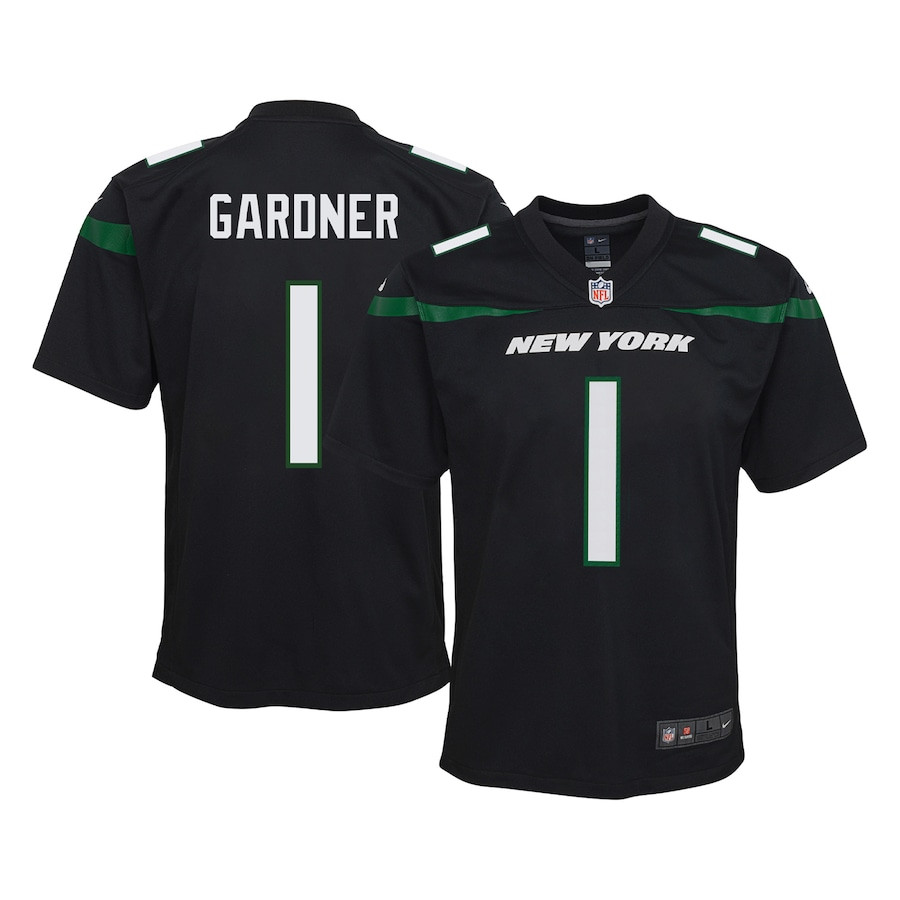 Ahmad Sauce Gardner 1 New York Jets YOUTH Game Jersey - Black JS4025 nicesnker
