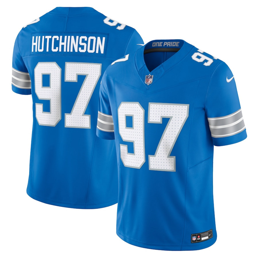 Aidan Hutchinson 97 Detroit Lions Vapor F.U.S.E. Limited Jersey - Men, Blue JS7797 nicesnker