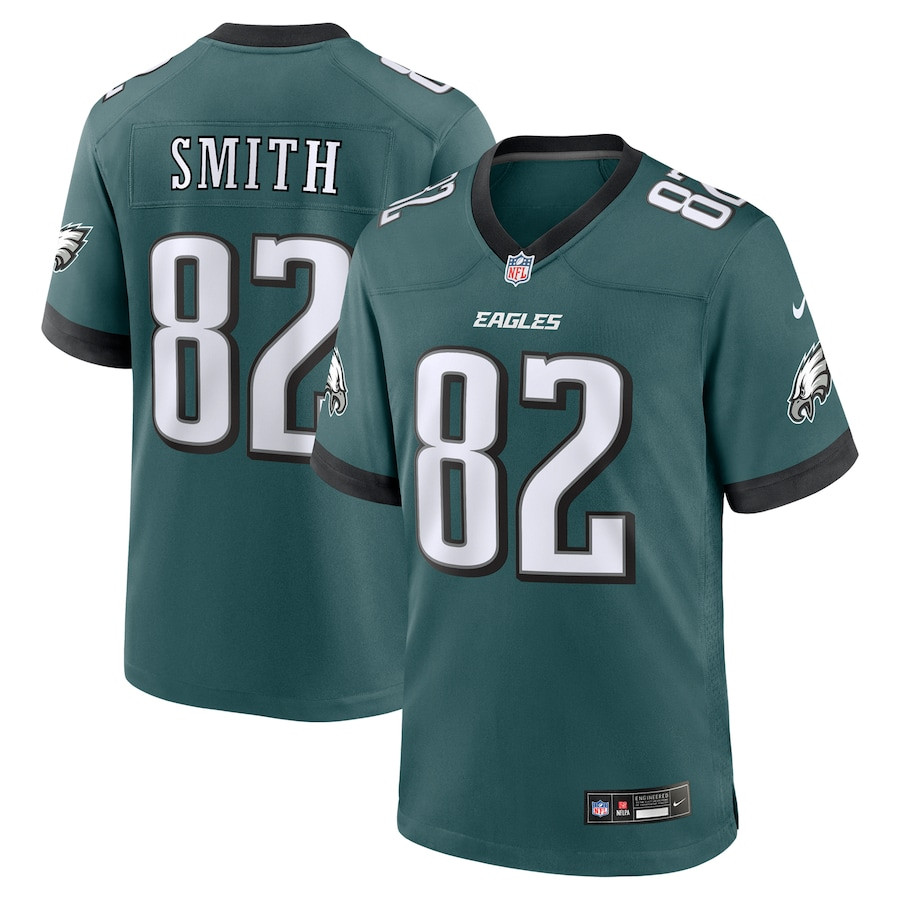 Ainias Smith 82 Philadelphia Eagles Team Game Men Jersey - Midnight Green JS8036 nicesnker