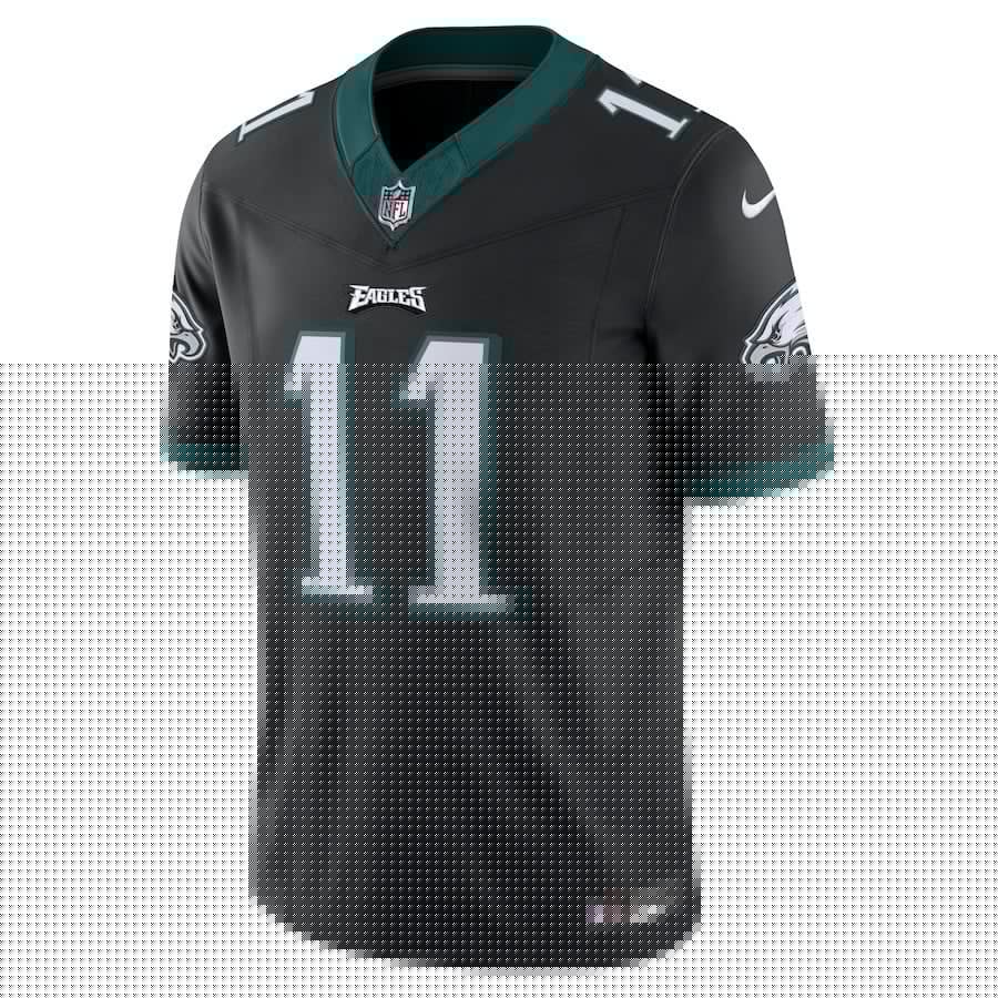 Alternative view of A.J. Brown 11 Philadelphia Eagles Vapor F.U.S.E. Limited Alternate Jersey - Black JS8607 nicesnker