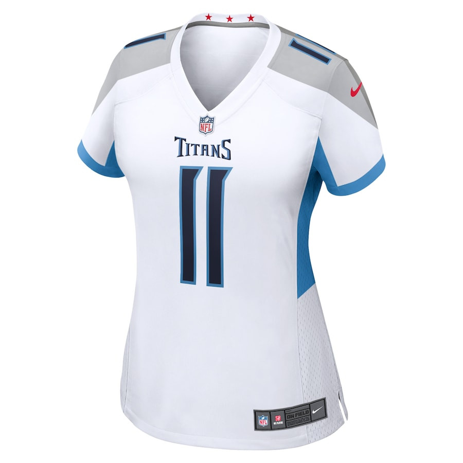 Alternative view of AJ Brown 11 Tennessee Titans Women Game Jersey - White JS7228 nicesnker