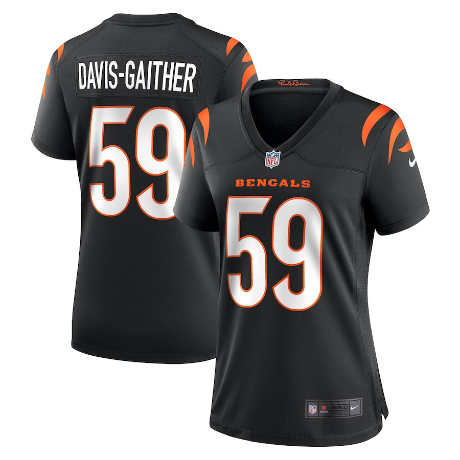 Akeem Davis-Gaither 59 Cincinnati Bengals Women Game Jersey - Black JS5431 nicesnker