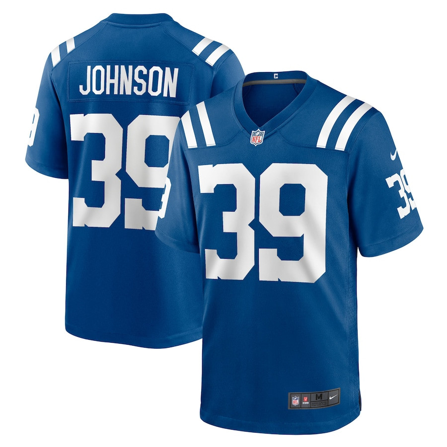 Alex Johnson 39 Indianapolis Colts Team Game Men Jersey - Royal JS1600 nicesnker
