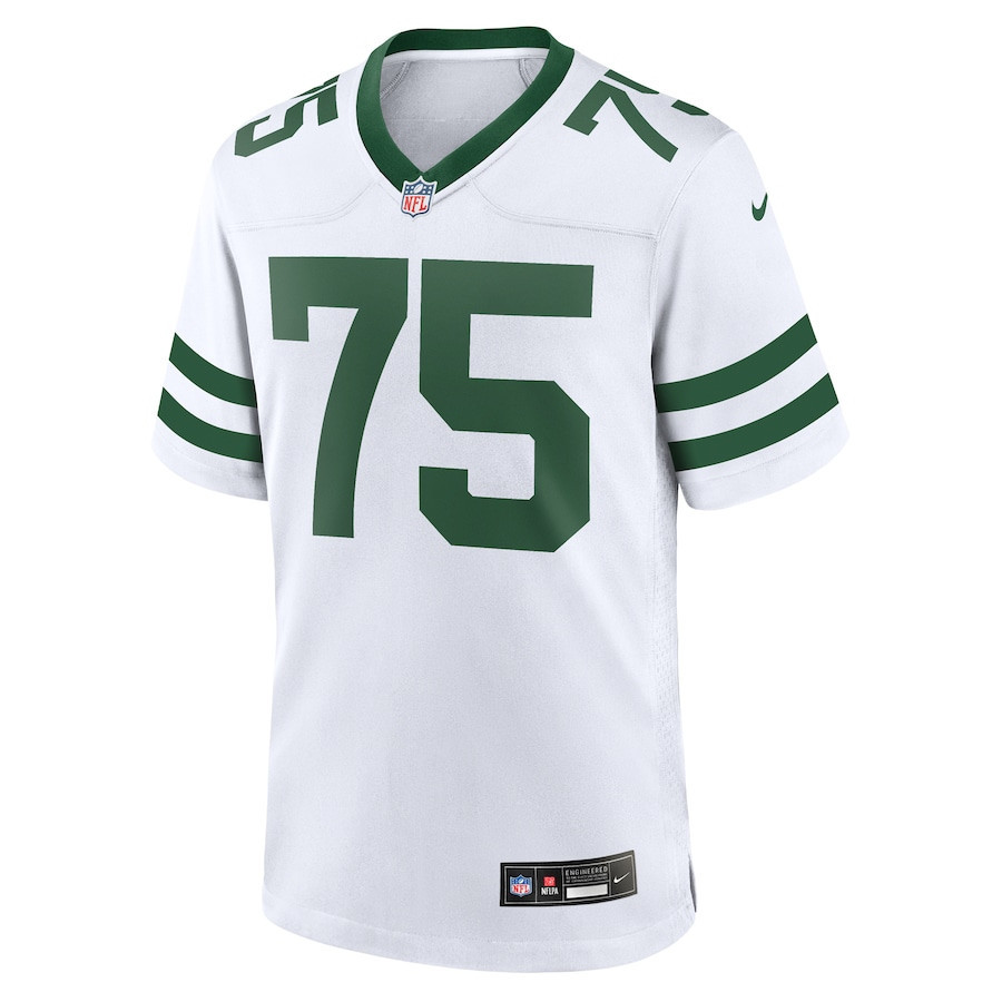 Alternative view of Alijah Vera-Tucker 75 New York Jets Game Jersey - Men, Legacy White JS7884 nicesnker