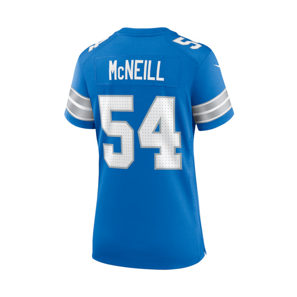 Alternative view of Alim McNeill 54 Detroit Lions 2025 Pro Bowl Patch Women Game Jersey - Blue JS1149 nicesnker