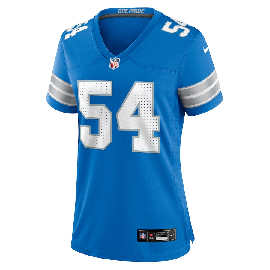 Alternative view of Alim McNeill 54 Detroit Lions Women's Team Game Jersey - Blue JS9646 nicesnker