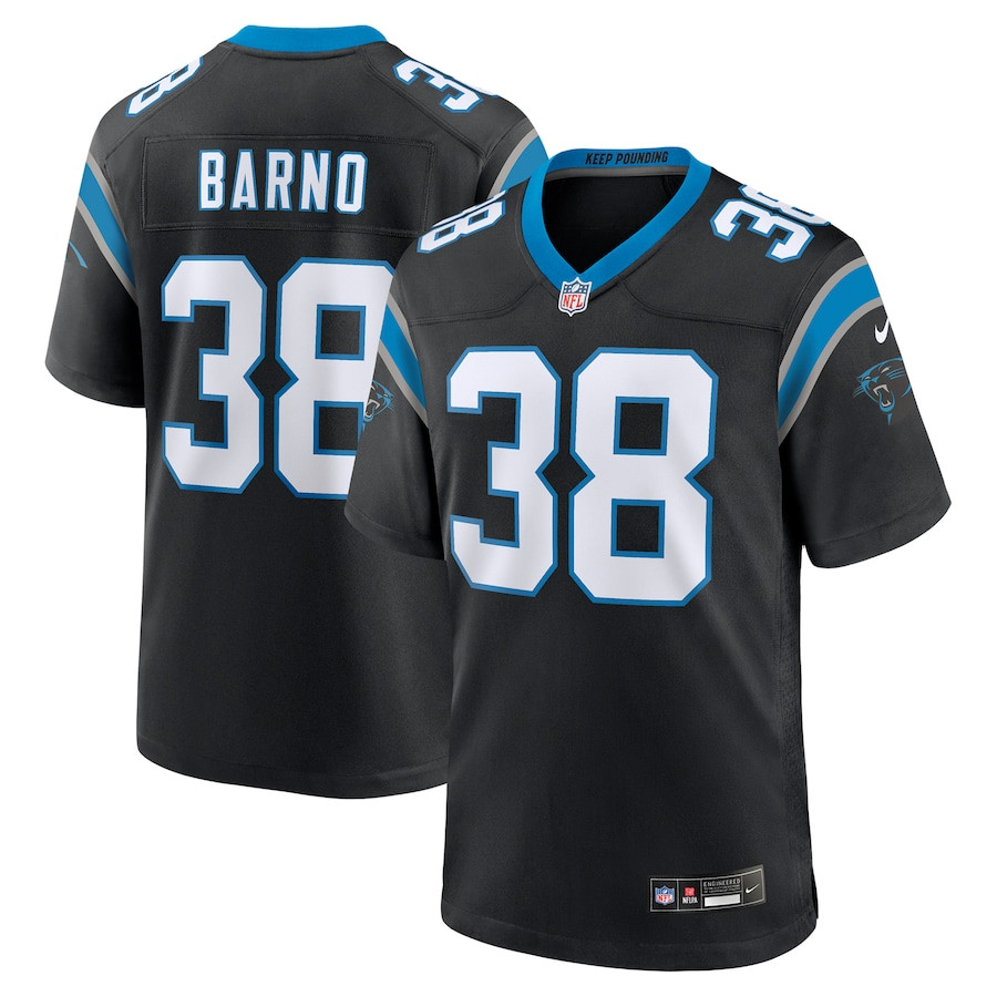 Amar? Barno 38 Carolina Panthers Game Men Jersey - Black JS7503 nicesnker