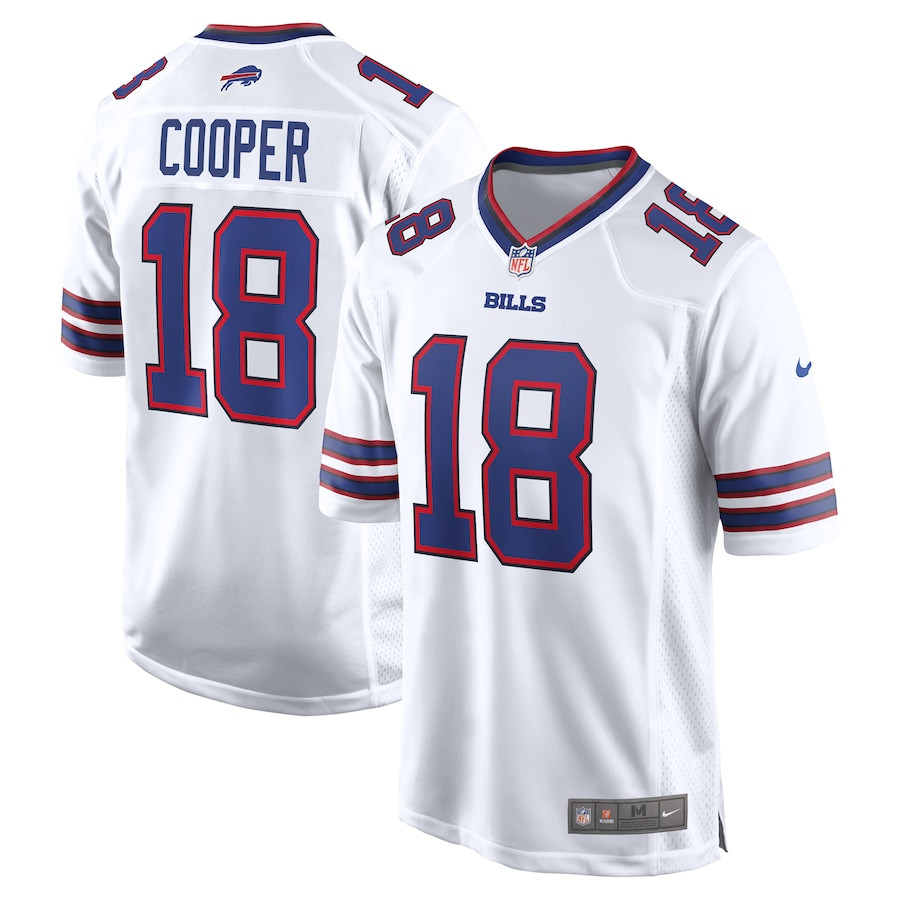 Amari Cooper 18 Buffalo Bills Game Men Jersey - White JS8130 nicesnker