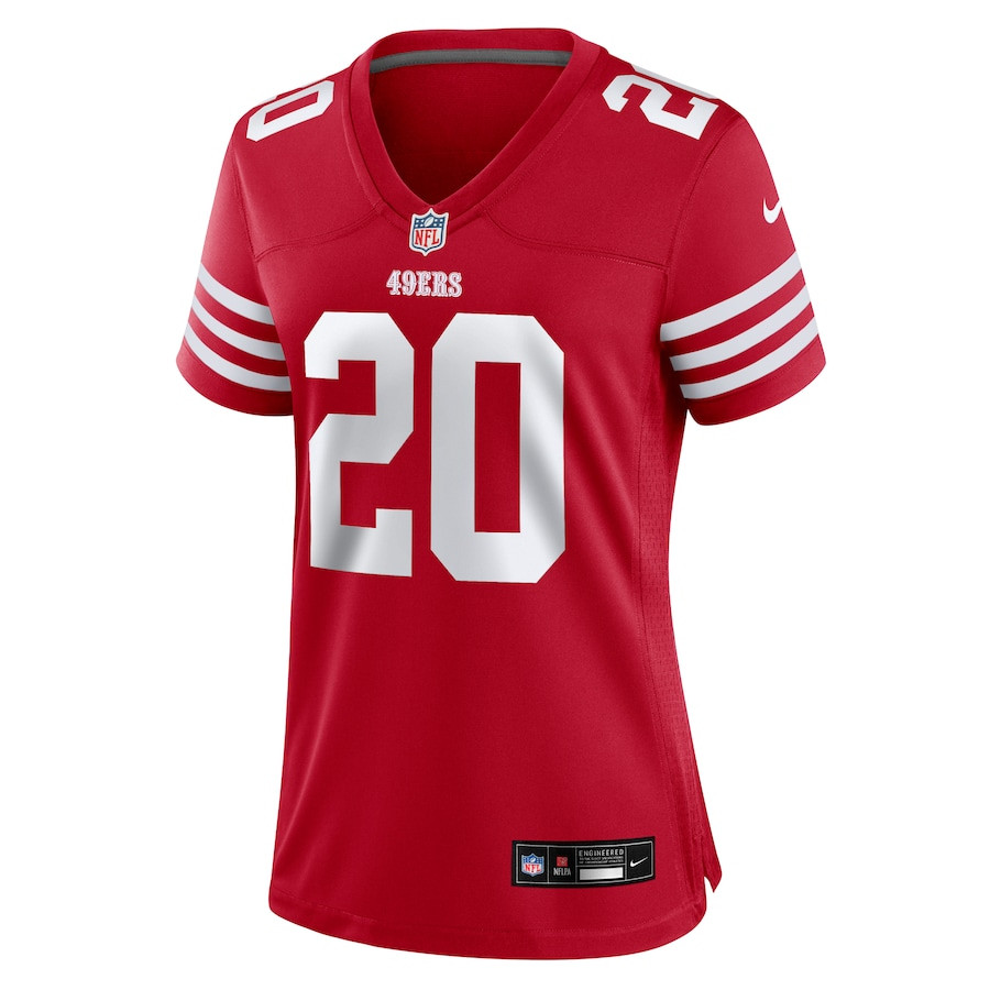 Alternative view of Ambry Thomas 20 San Francisco 49ers Women's Game Jersey - Scarlet JS5675 nicesnker