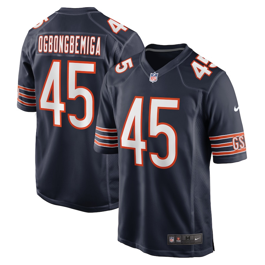 Amen Ogbongbemiga 45 Chicago Bears Game Men Jersey - Navy JS9682 nicesnker