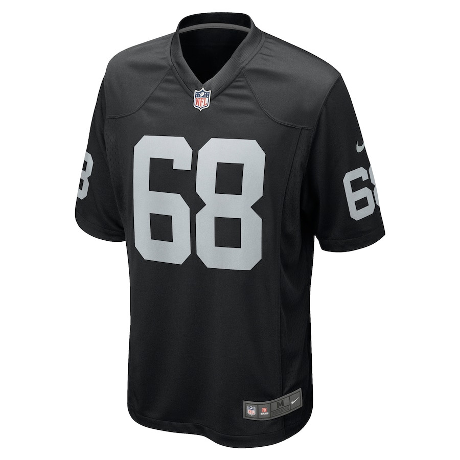 Alternative view of Andre James 68 Las Vegas Raiders Men Game Jersey - Black JS5723 nicesnker