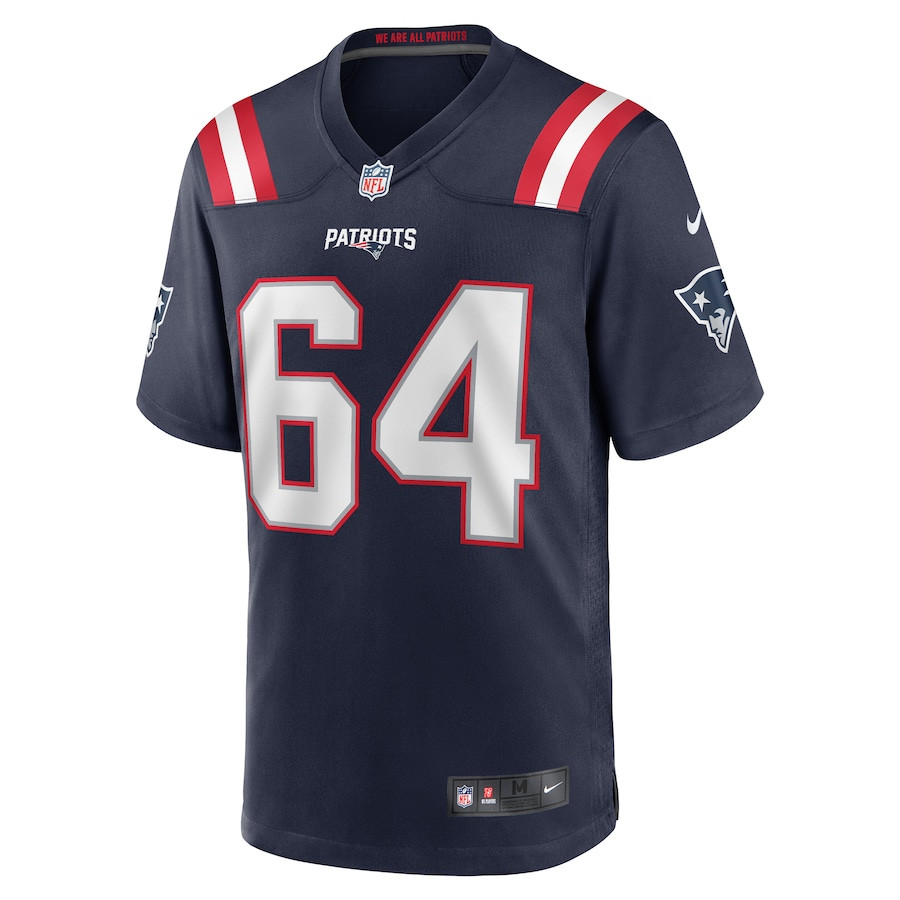 Alternative view of Andrew Stueber 64 New England Patriots Game Men Jersey - Navy JS2759 nicesnker